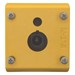 Drukknopkast leeg RMQ M22 Eaton Opbouwkast, 1 inbouwplaat, deksel geel, voor lichtring 167798